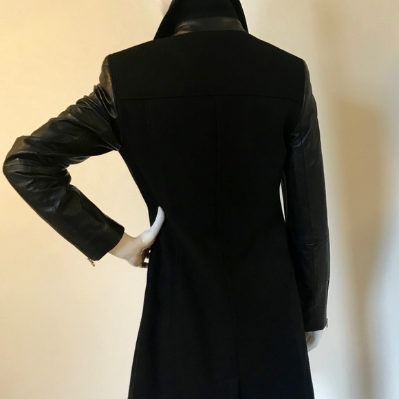 Ted Baker Alycia Coat Leather & Cashmere blend - Picture 3 of 8